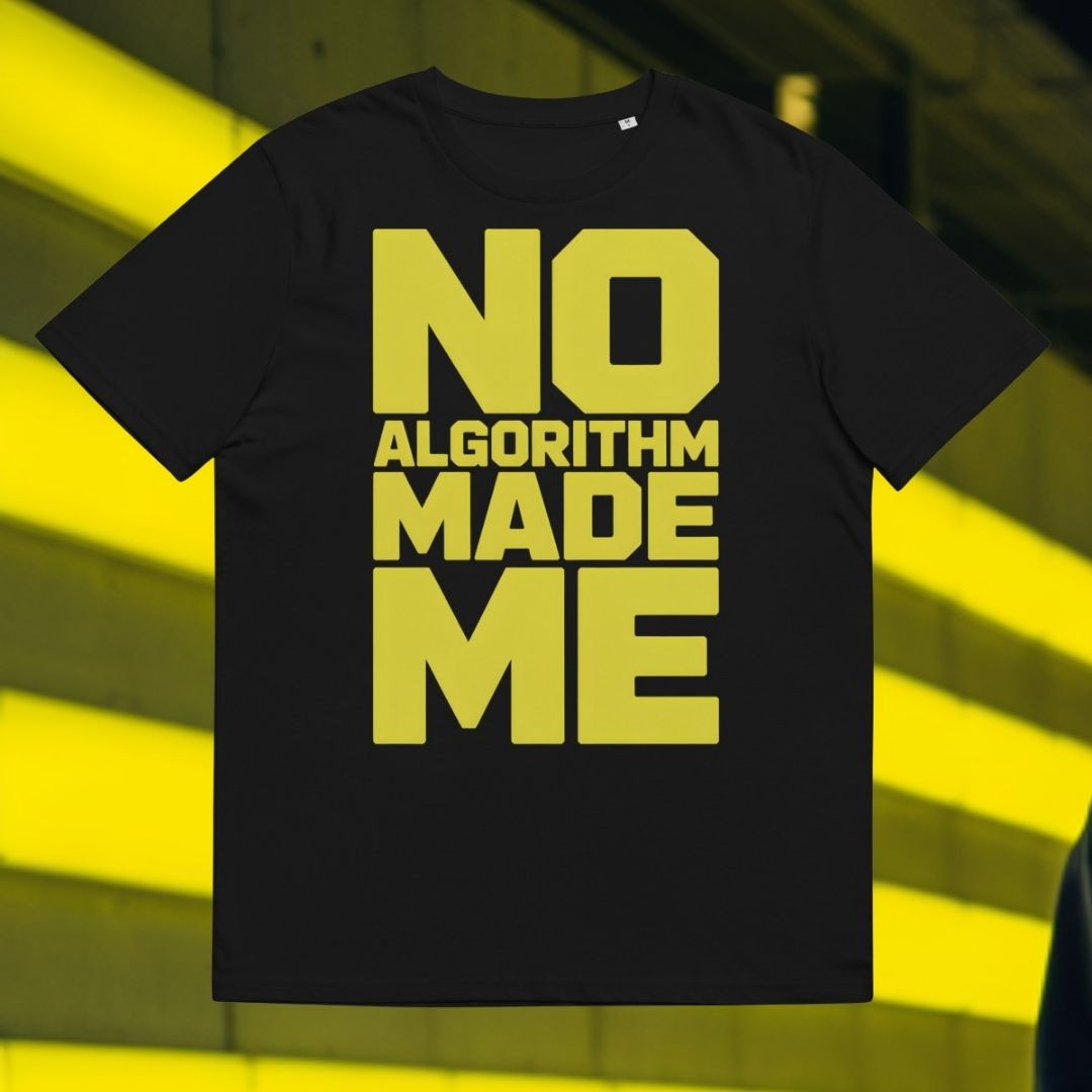 ZYPHAX™ “NO ALGORITHM MADE ME” Black Streetwear T-Shirt – Premium Organic Cotton - Image 2