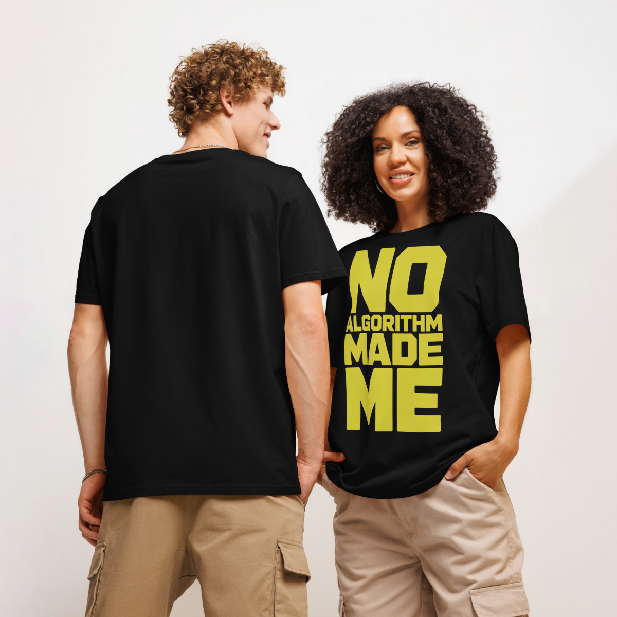 ZYPHAX™ “NO ALGORITHM MADE ME” Black Streetwear T-Shirt – Premium Organic Cotton - Image 3