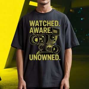ZYPHAX™ “WATCHED. AWARE. UNOWNED.” Black Streetwear T-Shirt – Premium Organic Cotton